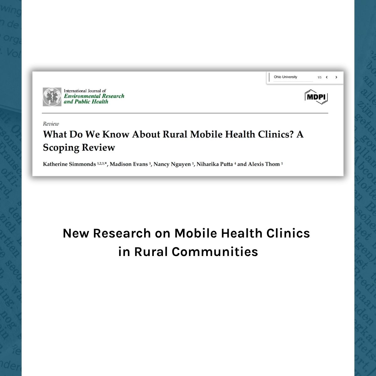 RURAL HEALTH REVIEW
